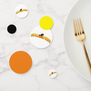 Halloween pumpkin witch confetti