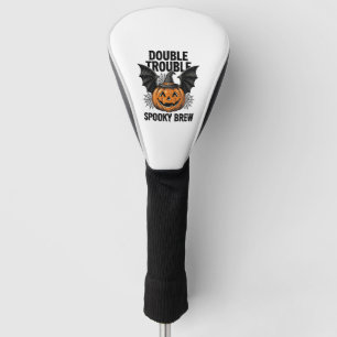 Halloween Pumpkin Witch Double Trouble Vintage Des Golf Head Cover