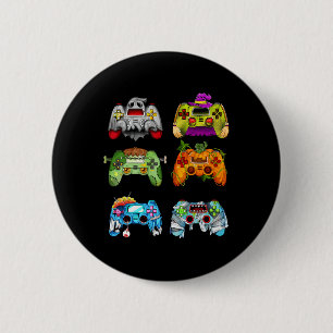 Halloween Pumpkin Witch Gaming Controllers Zombie 6 Cm Round Badge
