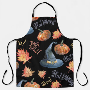 Halloween Pumpkin Witch Hat Pattern Apron