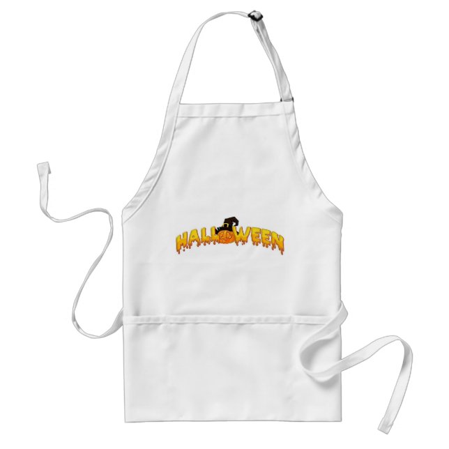 Halloween pumpkin witch standard apron (Front)