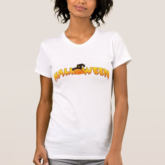 Halloween pumpkin witch T-Shirt (Front)