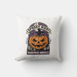Halloween Pumpkin Witch Vintage Spooky Night Shirt Cushion