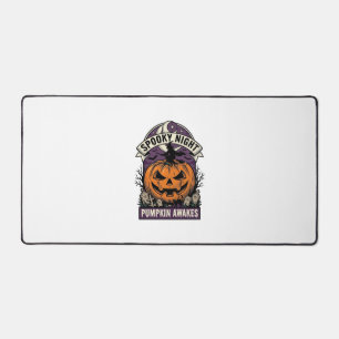Halloween Pumpkin Witch Vintage Spooky Night Shirt Desk Mat