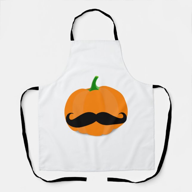 halloween pumpkin with beard apron (Front)