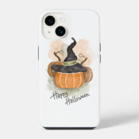 Halloween Pumpkin with Witch Hat
