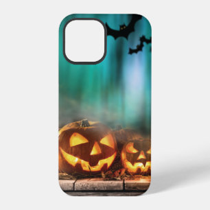Halloween pumpkins and bats iPhone 12 pro case