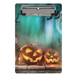 Halloween pumpkins and bats  mini clipboard