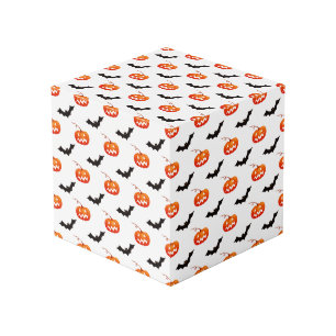 Halloween Pumpkins and Bats, Trick or Treat, Boo Cube