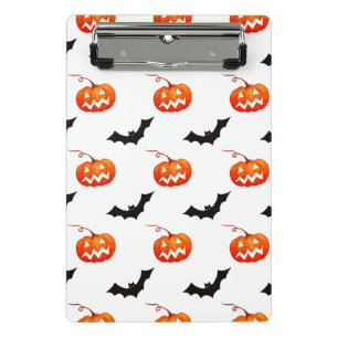 Halloween Pumpkins and Bats, Trick or Treat, Boo Mini Clipboard