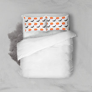 Halloween Pumpkins and Bats, Trick or Treat, Boo Pillowcase