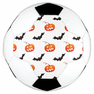 Halloween Pumpkins and Bats, Trick or Treat, Boo Soccer Ball