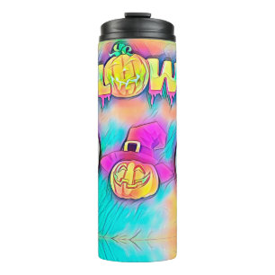 Halloween Pumpkins and Ghost Thermal Tumbler