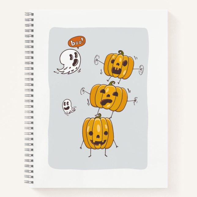 Halloween Pumpkins and Ghosts Notebook (Front)