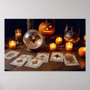 Halloween Pumpkins Bats Cute Spooky Festive Magic Poster