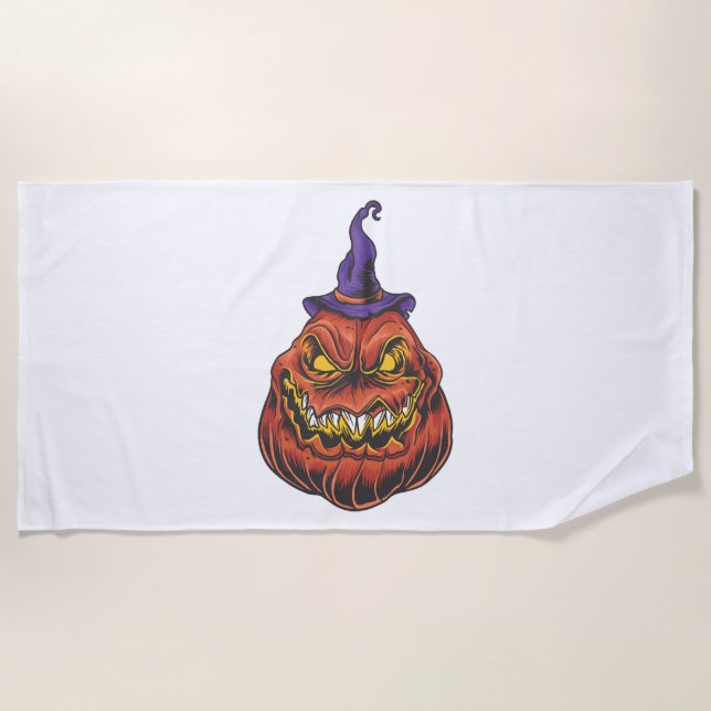 Halloween Pumpkins   Beach Towel (Front)