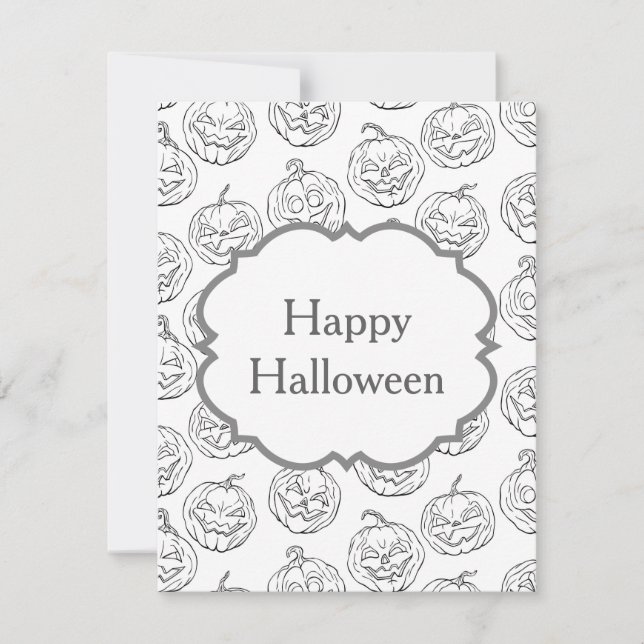 Halloween pumpkins card (Front)