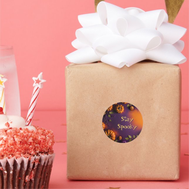 Halloween Pumpkins Classic Round Sticker (Party)