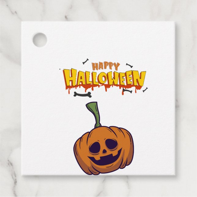 Halloween Pumpkins  Favour Tags (Front)