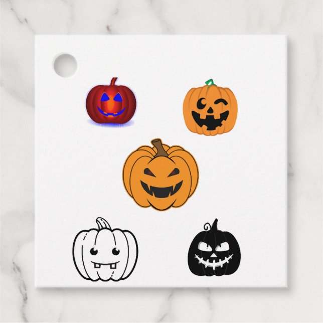 Halloween Pumpkins    Favour Tags (Front)