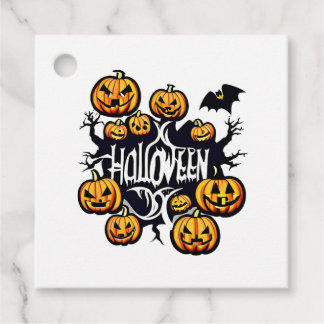 Halloween pumpkins          favour tags