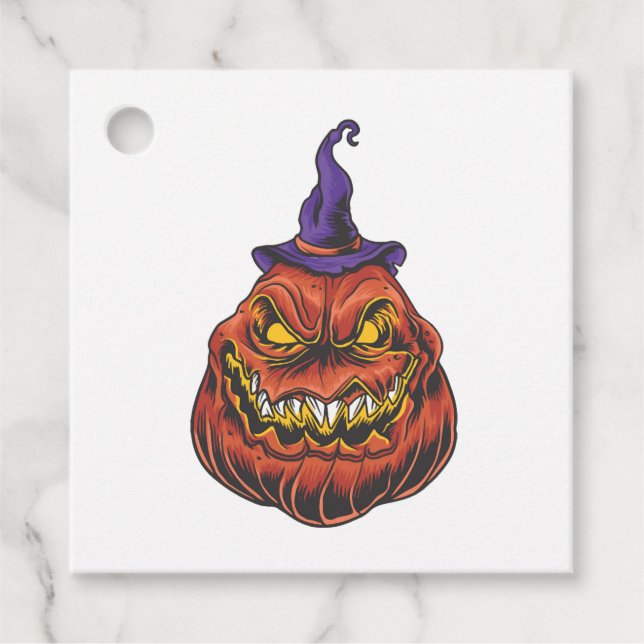 Halloween Pumpkins   Favour Tags (Front)