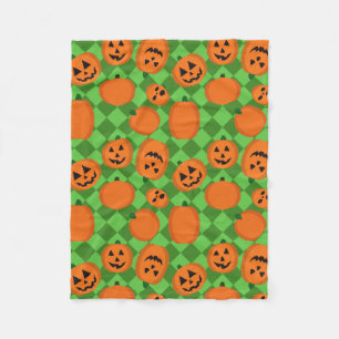 Halloween Pumpkins Fleece Blanket