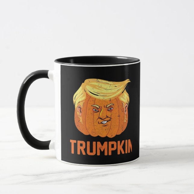 Halloween Pumpkins Funny Trumpkin Mug (Left)