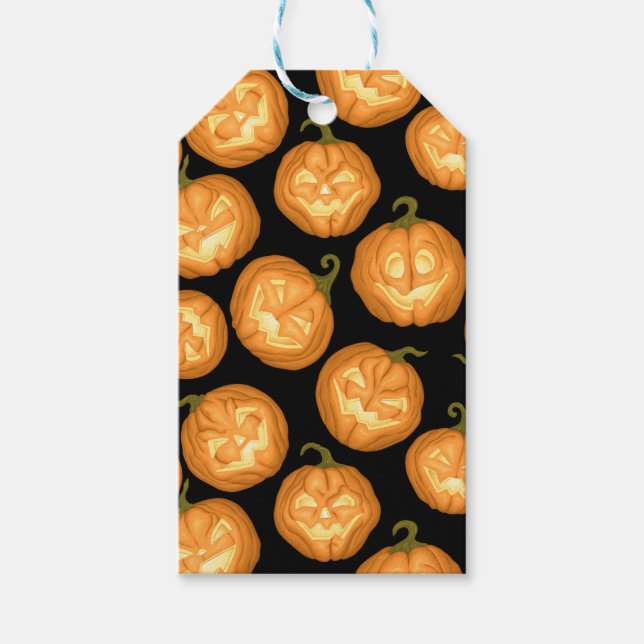 Halloween pumpkins gift tags (Front)