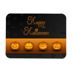 Halloween Pumpkins Jack-o-Lantern Flexible Magnet