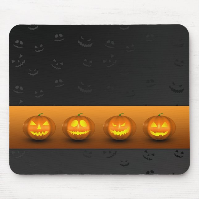 Halloween Pumpkins Jack-o-Lantern Mouse Pad (Front)