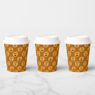 Halloween PUMPKINS Jack-O-Lanterns Paper Cups