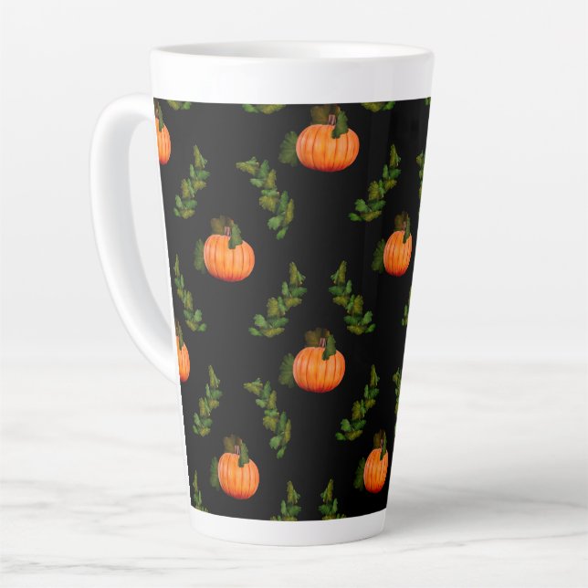 Halloween Pumpkins Latte Mug (Left Angle)