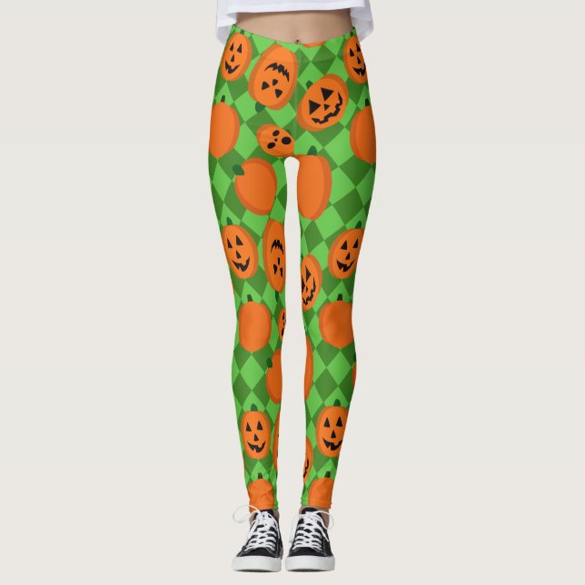 Halloween Pumpkins Leggings (Front)
