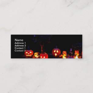 Halloween pumpkins mini business card