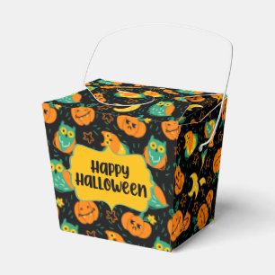 Halloween Pumpkins Moon Owls Favour Box