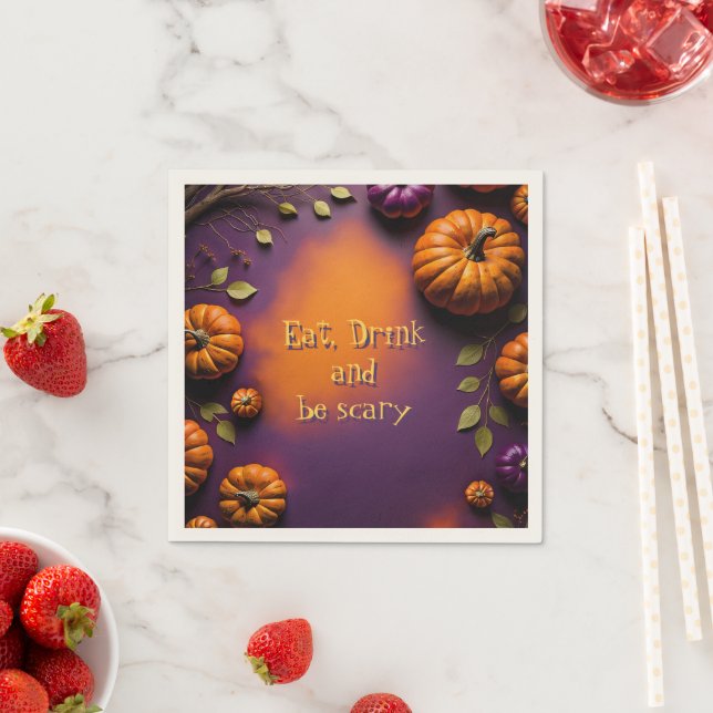 Halloween Pumpkins Napkin (Insitu)