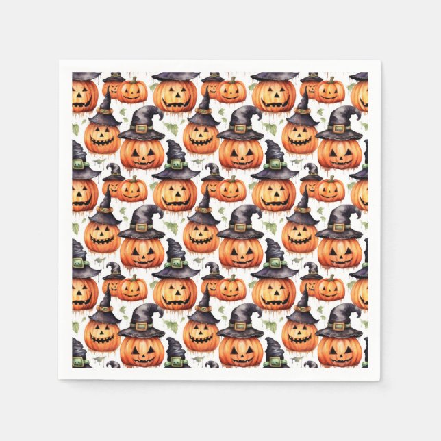 Halloween Pumpkins Napkin (Front)