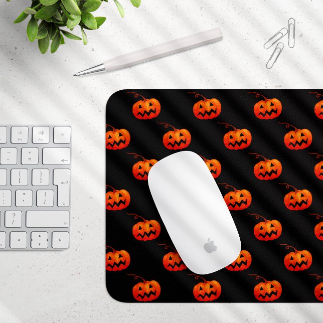Halloween Pumpkins, Orange Pumpkins Trick Or Treat Mouse Pad (Creator Uploaded)