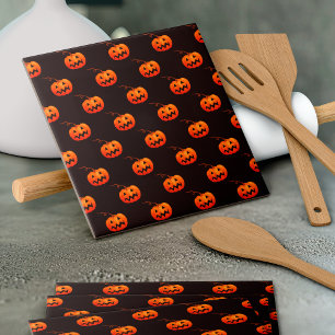 Halloween Pumpkins, Orange Pumpkins Trick Or Treat Tile