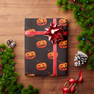 Halloween Pumpkins, Orange Pumpkins Trick Or Treat Wrapping Paper