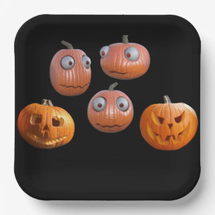 Halloween Pumpkins. Paper Plate