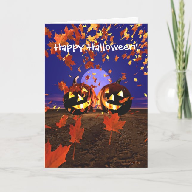 Halloween Pumpkins Playing Card (Front)