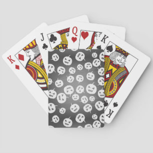 Halloween pumpkins playing cards