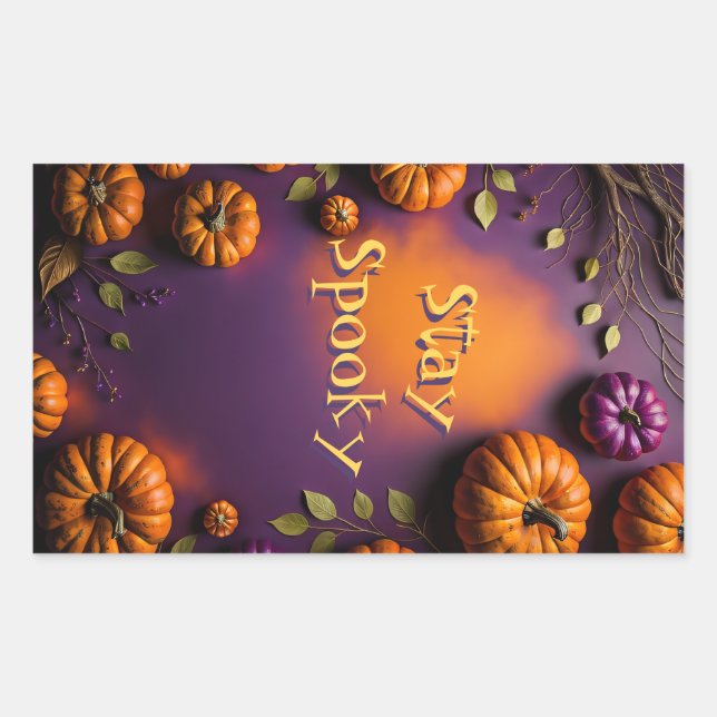 Halloween Pumpkins Rectangular Sticker (Front)