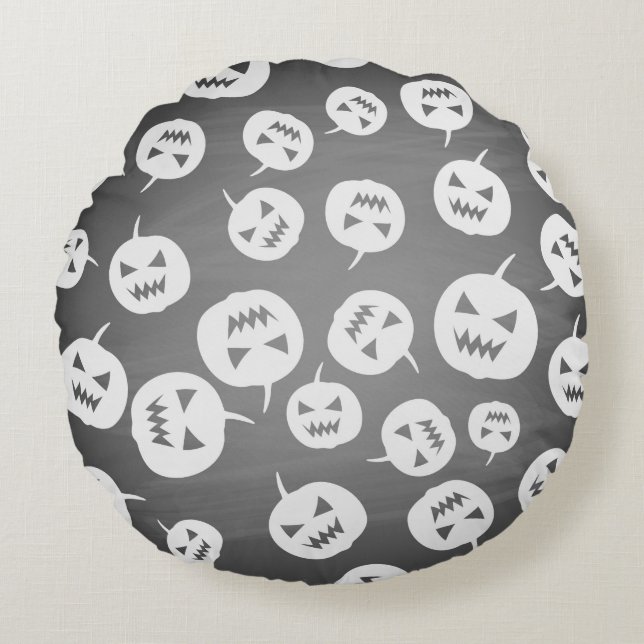 Halloween pumpkins round cushion (Front)