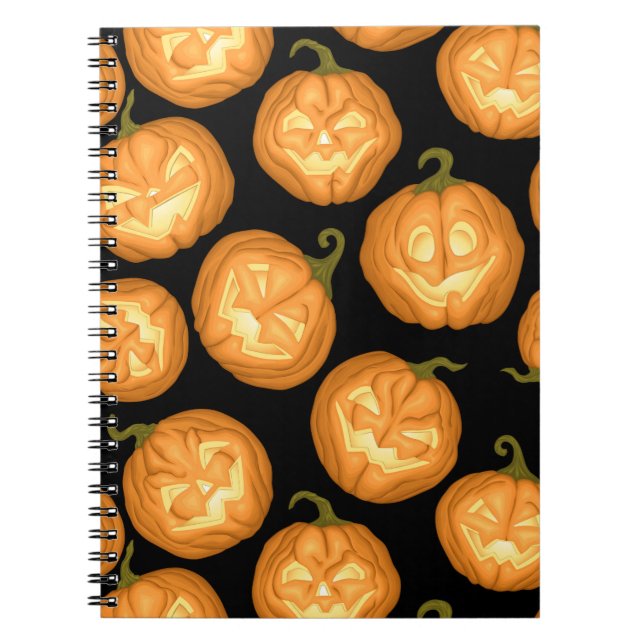 Halloween pumpkins spiral notebook (Front)