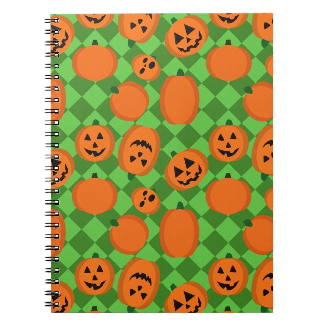 Halloween Pumpkins Spiral Notebook (Front)