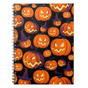 Halloween Pumpkins: Spooky Seamless Pattern. Notebook