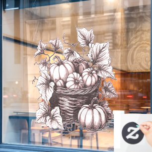 Halloween Pumpkins with Autumn Leaves